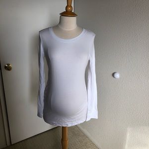 🤰🏻White Long Sleeved Maternity Shirt